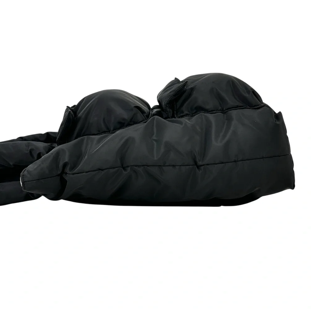 DAGNE DOVER Jemi Cargo Puff Tote - Black Nylon Puffer Tote Bag Laptop Bag